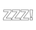 Sleep ZZZ icon. Vector illustration. business scribing doodle. \