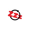 Sleep zzz symbol logo vector