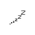 Sleep zzzz doodle symbol set. Royalty Free Stock Photo