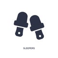 sleepers icon on white background. Simple element illustration from clothes concept