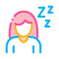 Sleepiness Symptomp Of Pregnancy Vector Sign Icon
