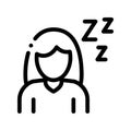 Sleepiness Symptomp Of Pregnancy Vector Sign Icon