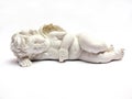 Sleeping angel - figurine Royalty Free Stock Photo