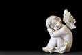 Sleeping angel figurine Royalty Free Stock Photo