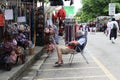 Sleeping anywhere in San Fermin Royalty Free Stock Photo