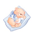 Sleeping Baby Bear Royalty Free Stock Photo