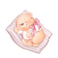 Sleeping Baby Bear Royalty Free Stock Photo