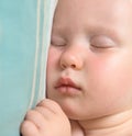 Sleeping baby cute funny blond Royalty Free Stock Photo