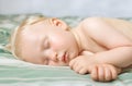 Sleeping baby cute funny blond Royalty Free Stock Photo