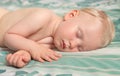 Sleeping baby cute funny blond Royalty Free Stock Photo