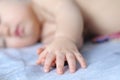 Sleeping baby finger Royalty Free Stock Photo