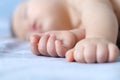 Sleeping baby finger Royalty Free Stock Photo