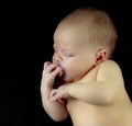 Sleeping baby with pacifier