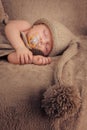 Sleeping baby with pacifier Royalty Free Stock Photo
