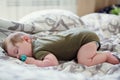 Sleeping baby with pacifier Royalty Free Stock Photo