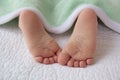 Sleeping baby's little feet Royalty Free Stock Photo