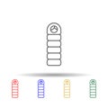 Sleeping bag, adventure multi color style icon. Simple thin line, outline vector of Adventure icons for ui and ux, website or