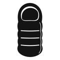 Sleeping bag icon, simple style