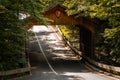 Sleeping Bear Dunes - Leelanau, MI /USA - July 10th 2016: Covered Bridge at the Sleeping Bear Dunes in Michigan