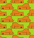 Sleeping bear pattern seamless. Grizzly is sleeping background. vector texture