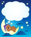 Sleeping bear theme image 6 Royalty Free Stock Photo