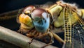 Sleeping beautiful dragonfly. focus stacking. Macro