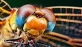Sleeping beautiful dragonfly. focus stacking. Macro