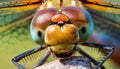 Sleeping beautiful dragonfly. focus stacking. Macro Royalty Free Stock Photo