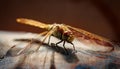 Sleeping beautiful dragonfly. focus stacking. Macro
