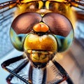 Sleeping beautiful dragonfly. focus stacking. Macro