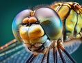 Sleeping beautiful dragonfly. focus stacking. Macro
