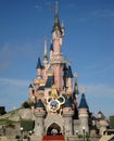 Sleeping Beauty Castle, Disneyland Paris. Beautiful castle in a fabulous style. Royalty Free Stock Photo