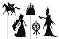 Sleeping Beauty storytelling, isolated shadow puppets