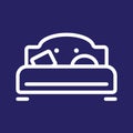 sleeping bed. Vector illustration decorative design Royalty Free Stock Photo