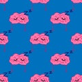 Sleeping brain vector