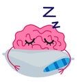 Sleeping brain vector