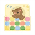 sleeping braun baby cartoon bear