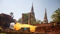 Sleeping Buddha at Ayutthaya, Thailand Royalty Free Stock Photo