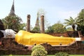 Sleeping Buddha at Ayutthaya, Thailand Royalty Free Stock Photo