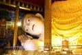 Sleeping Buddha or Reclining Buddha at Wat Den slaee sri muang gan Temple Wat Ban Den in Chiang mai of Thailand