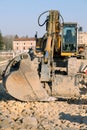 Sleeping bulldozer Royalty Free Stock Photo
