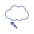 Sleeping cloud bubble line and fill style icon vector design