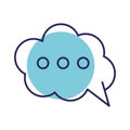 Sleeping cloud bubble line style icon vector design