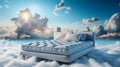 Sleeping on Cloud Nine, Modern Orthopedic Mattress in the Clouds, Generative AI