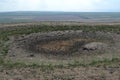 Sleeping in the crater of a small volcano