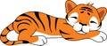 Sleeping cute tiger cub Royalty Free Stock Photo