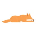 Sleeping Dingo Dog Icon Cartoon Vector. Australian Nature