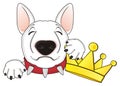 Sleeping dog with crown Royalty Free Stock Photo