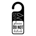 Sleeping dont disturb icon, simple style