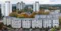 Sleeping dormitory old area of city Royalty Free Stock Photo